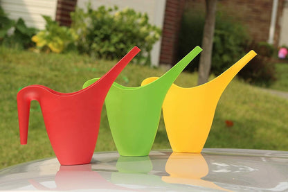 Ashman Set of 12 Watering Can, Indoor and Outdoor Use, Assorted Colors which Include Red, Green, Yellow, 2 Liter Capacity, 12 Pack