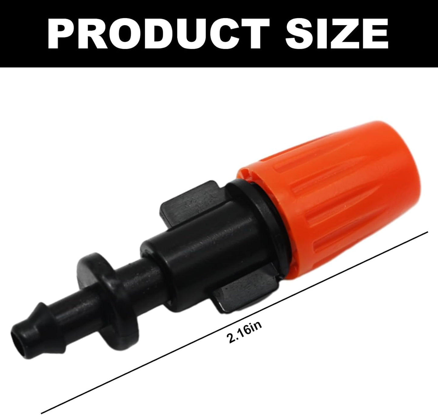 50 Pack Adjustable Atomizing Nozzles, 1/4 Inch Drip Irrigation Parts Sprayers Drippers, Drip Irrigation Spray Emitters, for Garden Greenhouse Agricultural Irrigation Patio Misting