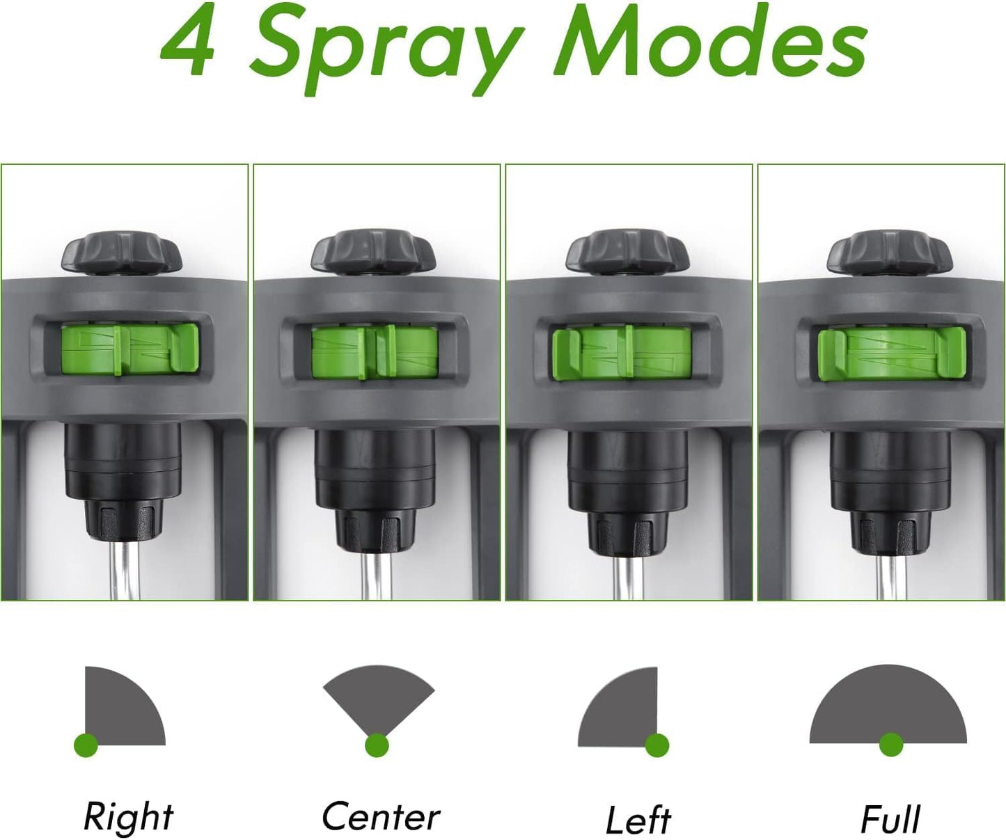 Lawn Sprinkler, 18-Hole Brass Nozzle Oscillating Sprinkler, Garden Tool for Lawns up to 3,600 Square Feet, Jet Cleaning Needle Hidden on The End of The Product, Gray