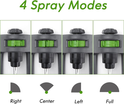 Lawn Sprinkler, 18-Hole Brass Nozzle Oscillating Sprinkler, Garden Tool for Lawns up to 3,600 Square Feet, Jet Cleaning Needle Hidden on The End of The Product, Gray