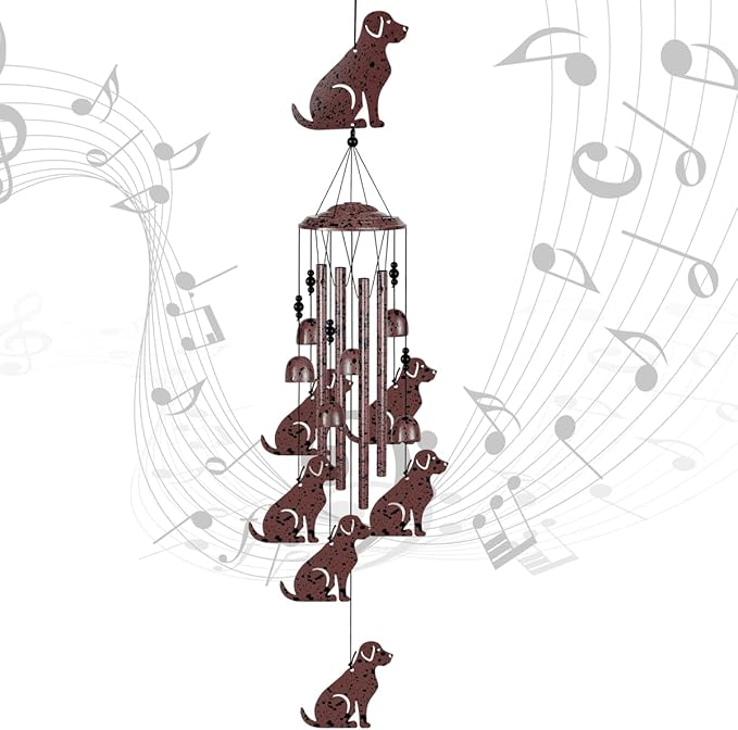 Dogs Wind Chimes Outdoor/Indoor Decoration - Dogs Wind Catcher, Music Wind Chimes, Dog Chimes, Blessing Wind Chime, Mobile Dog Wind Bells for Home, Balcony, Tree, Festival Garden Decor, Gifts for Mom