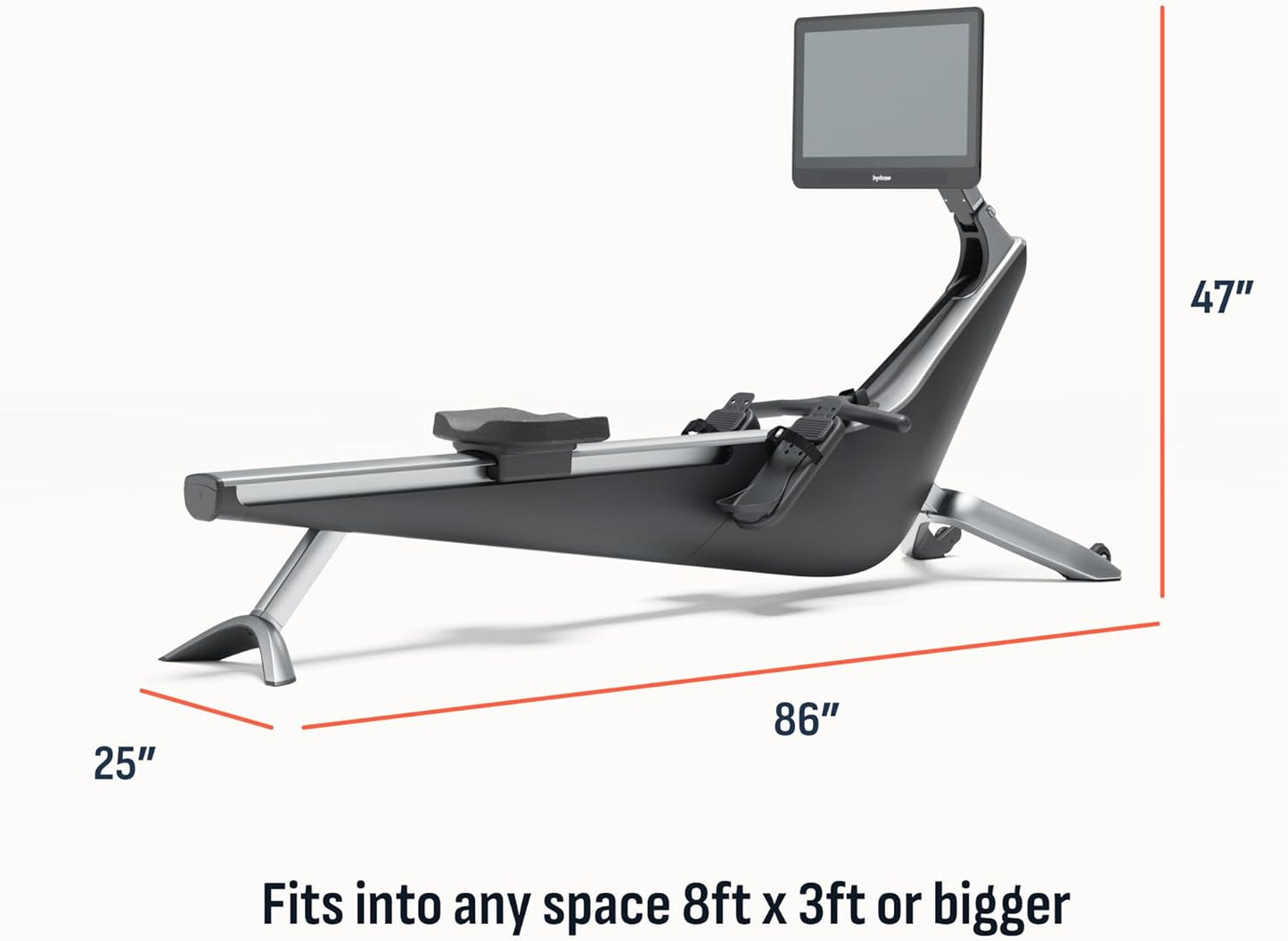 Hydrow Origin Rowing Machine with Immersive 22" HD Rotating Screen - Stows Upright | Live and On-Demand at-Home Workouts, Membership Required