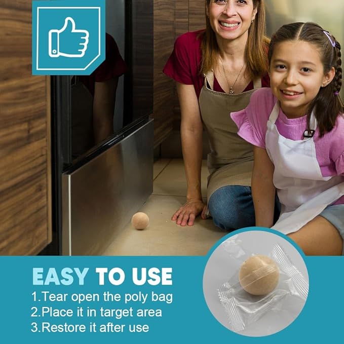 Rodent Repellent, Mouse Repellent, Mice Repellant Indoor, Rat Deterrent, Keep Mice Out of Garage/Car/Shed/Cabin, Peppermint Balls for Outdoor Use, Safe and Easy-4Pcs