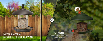 Pack of 2 Bird Feeder for Backyard Birds. Bronze