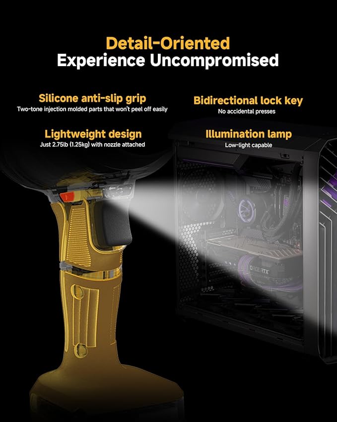 Cordless Leaf Blower, Handheld Electric Cordless, 650000RPM Handheld Leaf Blower with 2 X 4.0Ah Batteries & Charger, Lightweight Leaf Blowers for Patio Cleaning, Lawn Care, Leaves, Dust