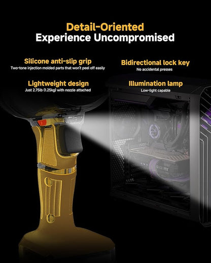 Cordless Leaf Blower, Handheld Electric Cordless, 650000RPM Handheld Leaf Blower with 2 X 4.0Ah Batteries & Charger, Lightweight Leaf Blowers for Patio Cleaning, Lawn Care, Leaves, Dust