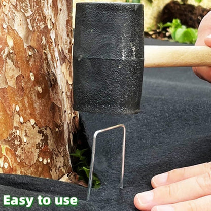 Landscape Staples Galvanized U-Shaped Garden Stakes, 6 Inch 50 Pcs Garden Staples, Yard Stakes, Stakes for Inflatables, Irrigation Tubing, Holding Fence, Tarpaulin (50, 6 INCH)