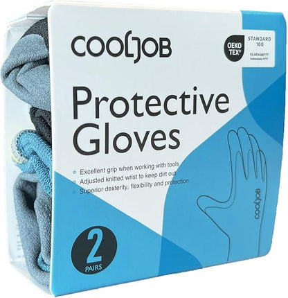 COOLJOB 2 Pairs Micro-Foam Nitrile Safety Work Garden Gloves with Touchscreen Fingers, Lightweight Working for Men’s Sweaty Hands, Non-slip Coated Grip Fits Most Tasks, Small, Blue & Black
