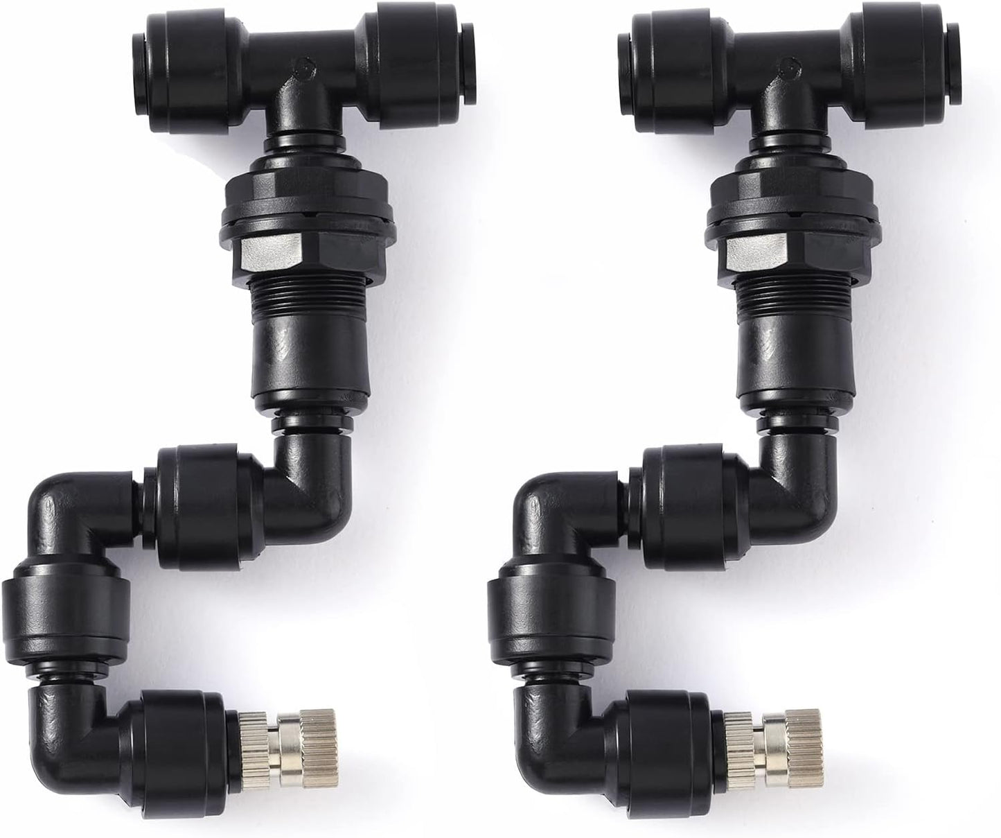 Reptile Misting Spray Nozzle for Rainforest Tank Pet Cooling Adjustable Reptile Nozzle Fogger Mist Sprinkler for Full Water Coverage, Replacement Micro Spray Nozzles, 2PCS