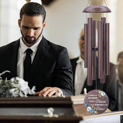 Personalized Sympathy Wind Chimes, Sympathy Gifts for Loss of Mom, Windchimes in Memory of a Loved One, Commemorative Sympathy Bereavement Gifts for Condolences/Funeral (36 inch)