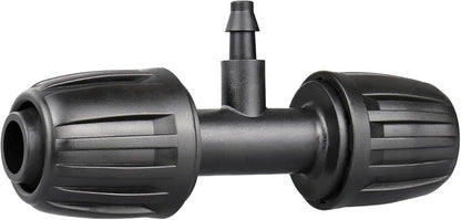 Drip Irrigation Fittings for 1/2 Inch to 1/4 Inch Tubing Reducing Tee：1/2" (1/2" ID x 0.65" OD) to 1/4" Drip Line Anti-drop Locked Nut Barbed Reducer Tee Connectors (12 Pack)