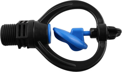 6pcs 3/4" External Wire Impeller Butterfly Nozzle 360 Degree Automatic Rotation Sprinkler Irrigation Garden Water Misting Sprinkler Nozzle Watering Drippers Sprinklers