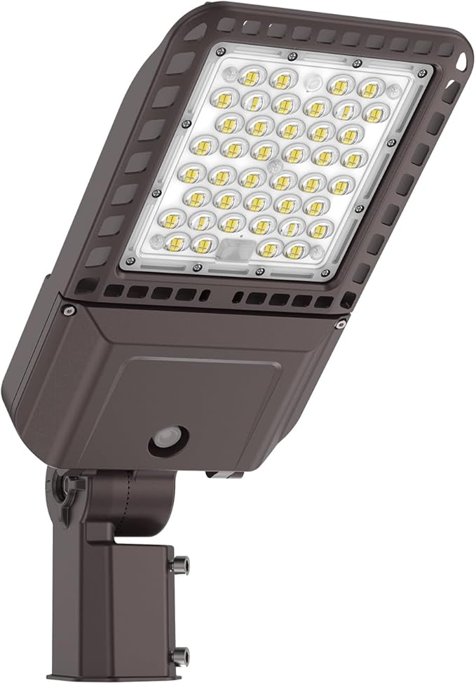 Led Parking Lot Light 150W 22,500LM Slip Fitter Street Outdoor Pole Mount Light with Dusk-to-Dawn Photocell 5000K 100-277V IP65 Waterproof Commercial Area Security Lighting for Parking Lot