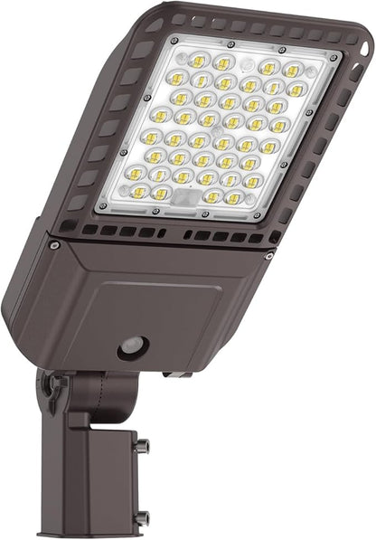 Led Parking Lot Light 150W 22,500LM Slip Fitter Street Outdoor Pole Mount Light with Dusk-to-Dawn Photocell 5000K 100-277V IP65 Waterproof Commercial Area Security Lighting for Parking Lot