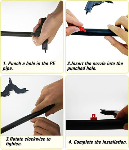 RONYOUNG 360PCS Drip Irrigation Emitters, Micro Sprinkler Heads Irrigation Misting Sprinkler Refraction Micro Sprayer Irrigation Misting Nozzles (90/180/360 Degrees)