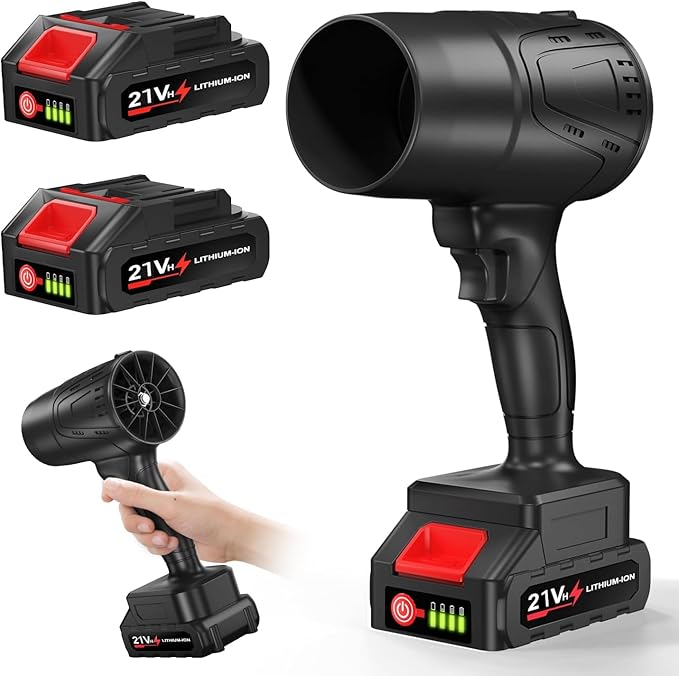 Leaf Blower Cordless with Battery, 20000RPM 150MPH, 2024 New Model & Portable, 21V*2 Pcs Li-ion Battery, Patio Cleaning, Lawn Care, Blowing Leaves and Dust, etc.