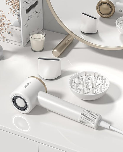 CONFU Professional Hair Dryer with Diffuser - 110,000 RPM High-Speed Ionic Blow Dryer for Fast Drying & Frizz Control - Lightweight for Home, Travel, Curly Hair