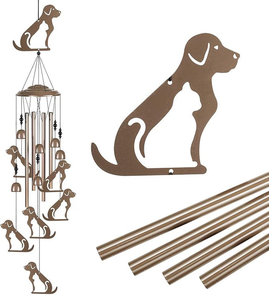 Outdoor Dogs Wind Chimes Decor, Portable Mobile Wind Catcher, Sympathy Wind Bells, Memorial Gifts for Mom, Housewarming, Blessing WindChimes(Outside/Indoor/Home/Room/Porch/Yard/Garden Decorate)