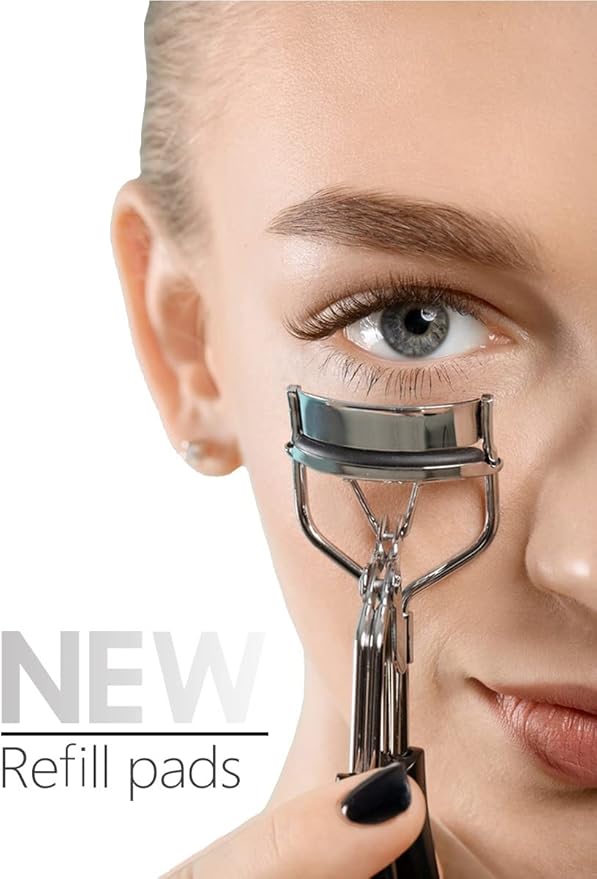 40 pcs Eyelash Curler Refills Curler Refill Pads Soft Rubber Curler Replacement Refills Pads for Universal Eyelash Curler with a Clear Storage Box (Black, Purple, Rose Red, Pink * 10)