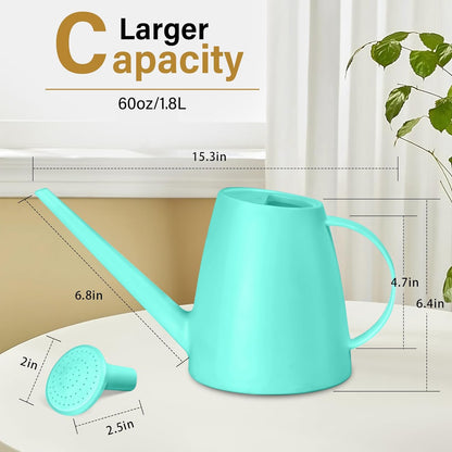 Plastic Watering Can - 1/2 Gallon - Turquoise