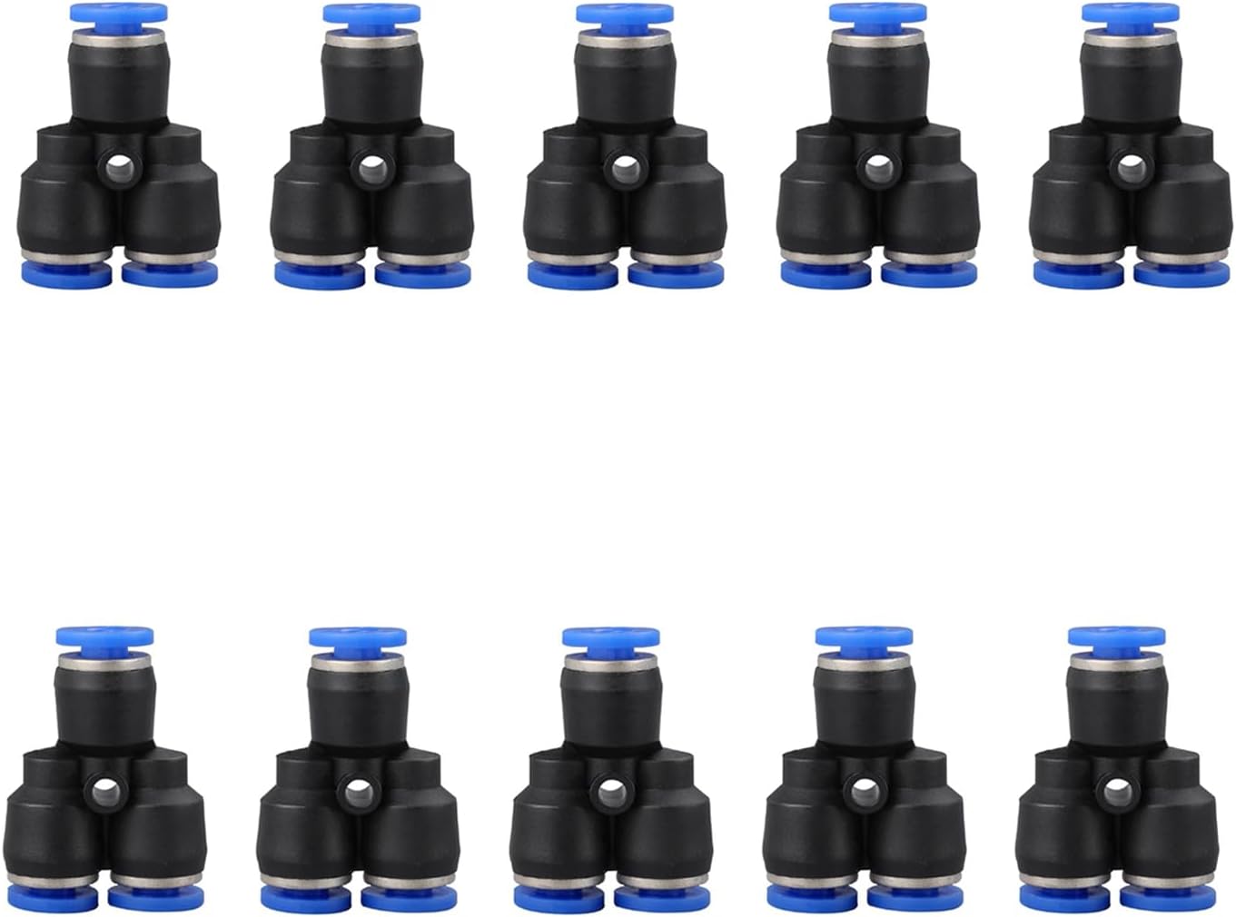 6mm OD Y splitter Push to connect Fittings,push to connect air fittings, air line push connectors (10 Pcs)