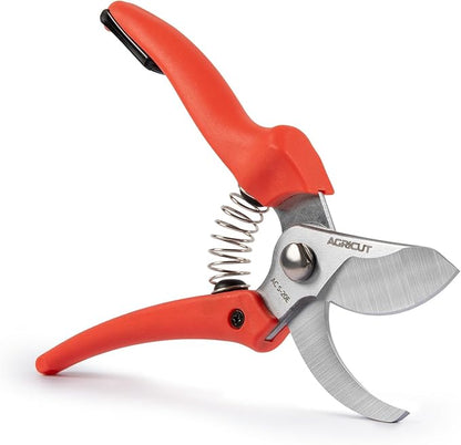 AGRICUT Pruning Shears for Gardening - 4/5 Inch Cut Capacity Bypass Pruners with High Carbon Steel Blade PP Handle Gardening Scissors Sharp Hand Clippers