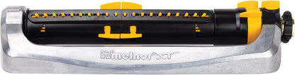Melnor 65154AMZ XT Turbo Oscillating Sprinkler, Metal Base, 4,500 sq. ft., Quick Connect Bundle, 3-Way Adjustable, Black, Yellow