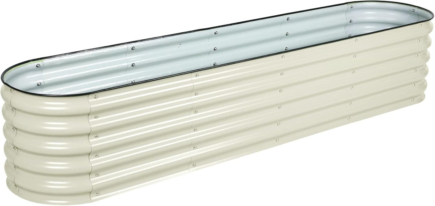 BPS 9-in-1 Metal Raised Garden Bed, 6x3 FT Galvanized Planter Raised Beds for Vegetables, Flowers 17'' Extra Tall