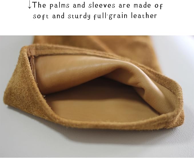 Long Gardening Gloves for Women/Men-Thorn Proof Rose Pruning Gloves,Water Repellent Leather work Gauntlet