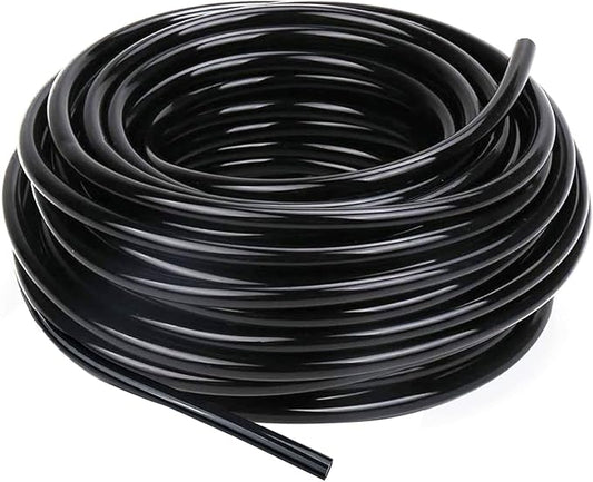 50 Foot (15 m)1/4 Inch Drip Supply Pipe for Irrigation Dropper, Drip System Black (ID0.16 inch, OD0.28 inch)