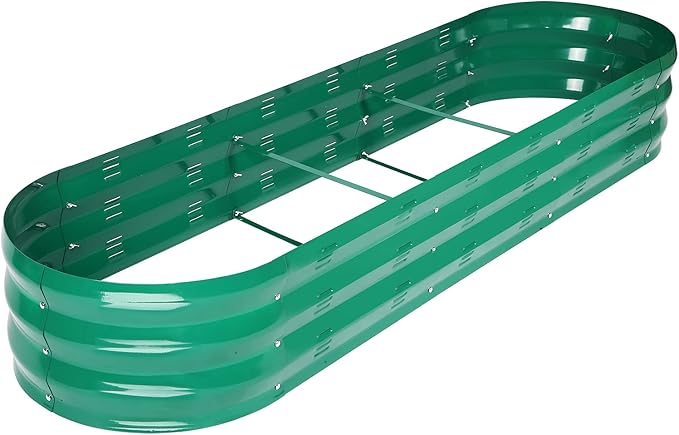 GADI Raised Garden Bed Kit for Vegetables Flower Galvanized Metal Planter Boxs Designed for Easy DIY and Cleaning Not Twist Or Rot (Green)