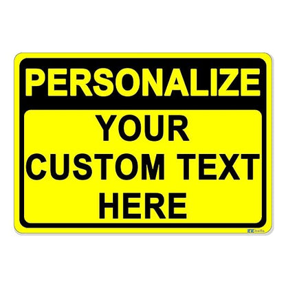 Custom Sign Outdoor 18x12 Inches Horizontal, Metal Gate Sign Personalized for Outside, Customized for Home, Office, Garage, Porch, Delivery Signage, .040 Aluminum, Rust Free, Waterproof(Color-Header)