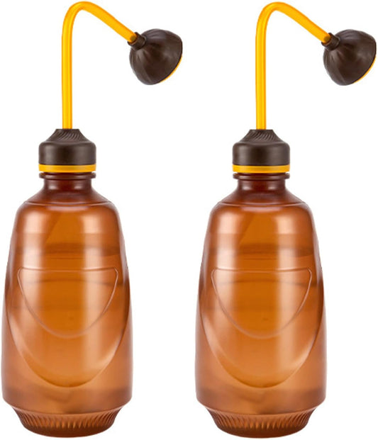 2 Pack Watering Can for Seedlings, Small Watering Can for House Plant Garden Flower 15oz/0.45L (Brown)