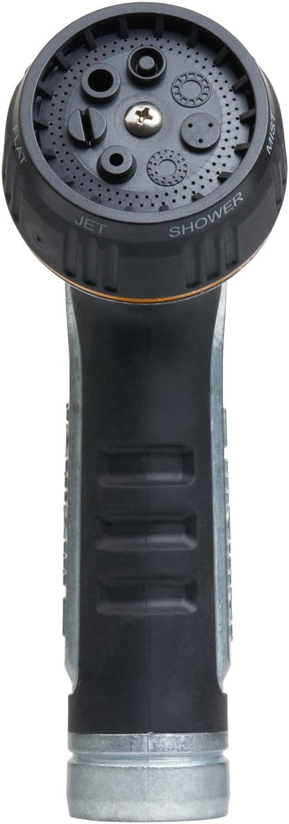 Melnor 65020-AMZ Metal Nozzle with QuickConnect Product Adapter Set, Multi-Pattern, Heavyweight Rear Trigger