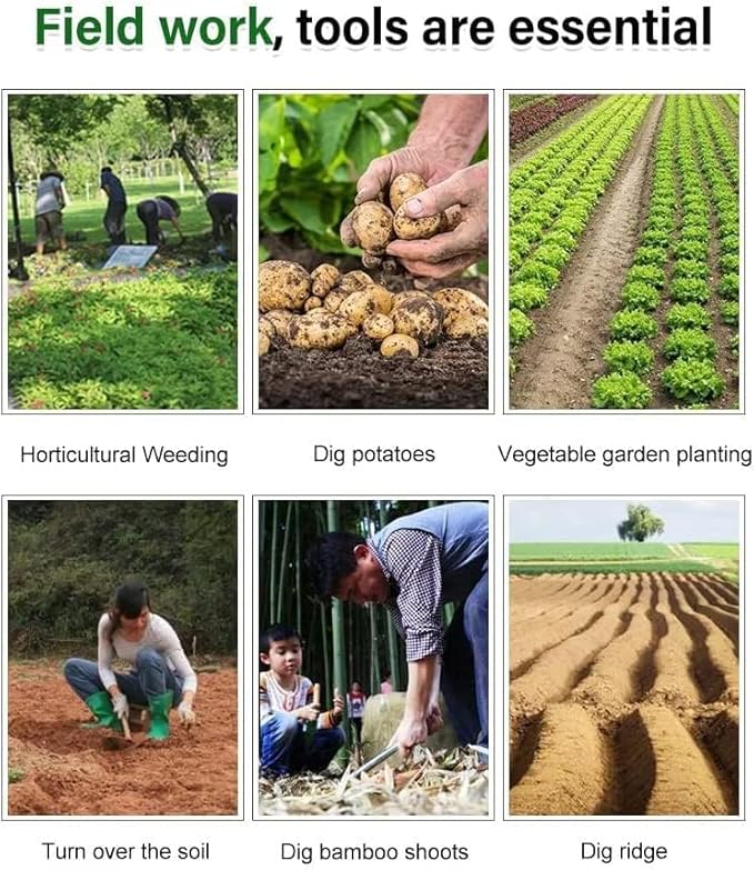 Weed Puller Tool, 2023 New Durable Garden Weed Pulling Tool, Portable Garden Weeder Tool for Vegetable Gardening Backyard Farm Planting & Weeding (Rubber Handle)