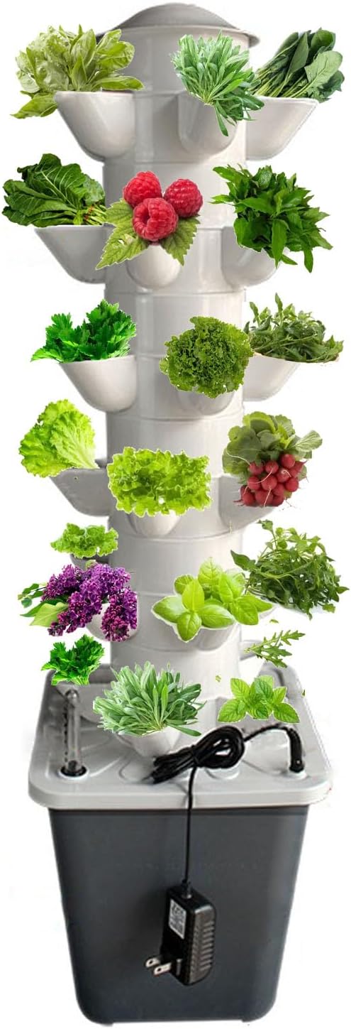 Hydroponics Growing System kit, 30 Pods Vertical Hydroponic Tower for Smart Indoor Home Gardening Lovers Hydroponic Germination Kit