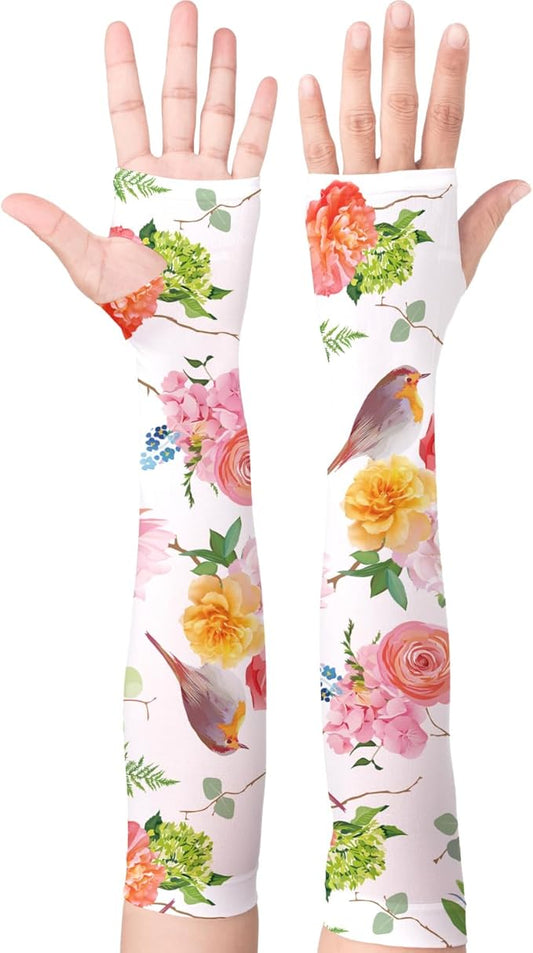 Gardening Sleeves Farm Sun Protection Arm Cooling Sleeves Thorn Proof Garden for Women Men with Thumb Hole