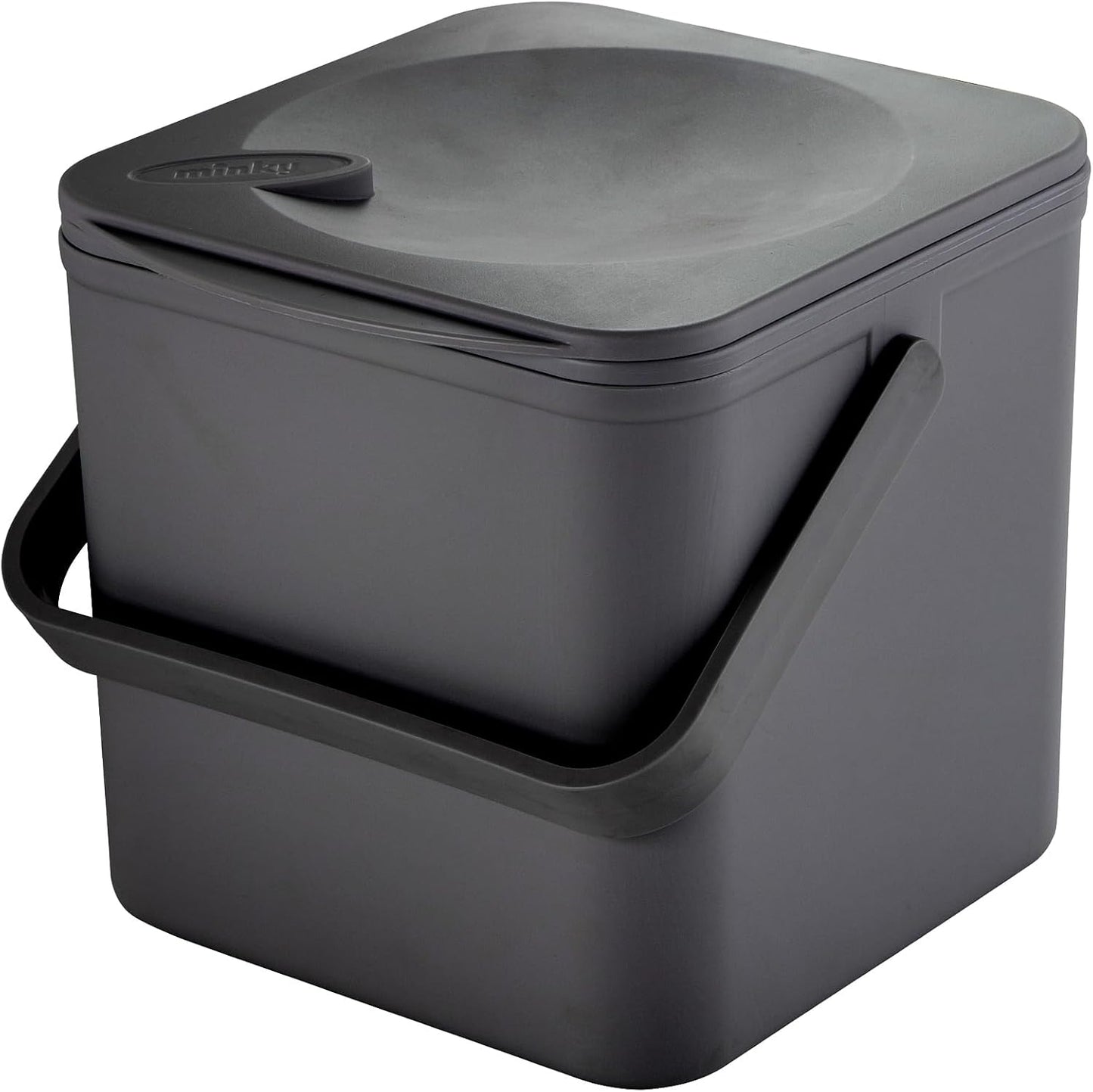 Minky Homecare Kitchen Compost Bin – Countertop Food Waste Caddy with Easy Wipe Clean Interior – Made in The UK - 3.5L (0.9 gal.) ECO Black
