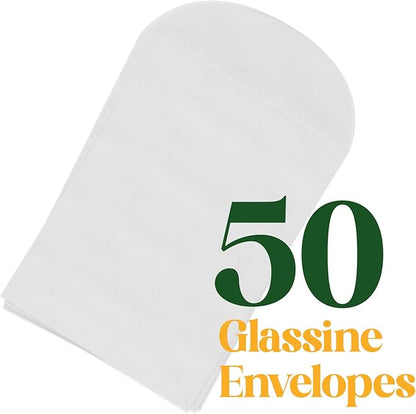 50 Sets of Square Planting Guide with Glassine Envelopes – Perfect for Seed Paper Products, Wedding Favors, and Gift Sets (Square Shape)