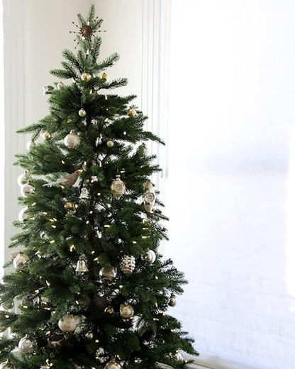 Treetopia Addison Spruce - Artificial Indoor Christmas Tree, Pre-lit with LED Candlelight Clear and Multi Colored Lights, 9ft