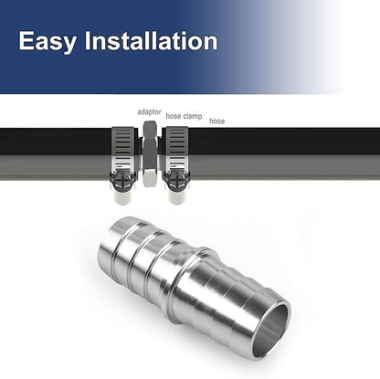 3/4" Hose Barb Splice Coupler Repair Fitting Aluminum Adapter 2Pcs