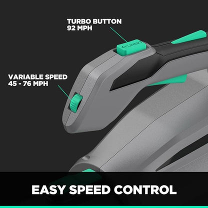 Litheli Cordless Leaf Blower 40V, 480 CFM Battery Leaf Blowers for Lawn Care, with Brushless Motor, Axial Blower for Blowing Leaf, Dust, Snow, Debris, with 2.5Ah Battery & Charger Included, Black