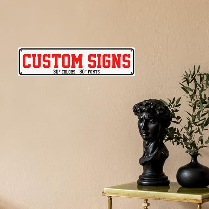 Custom Signs Outdoor，16x4inch Personalized Metal Parking Signs For Business,Intersection Signs,Road Signs,Outdoor Garden Signs,Workplace,Office,Home,Hazard Decorative Signs.