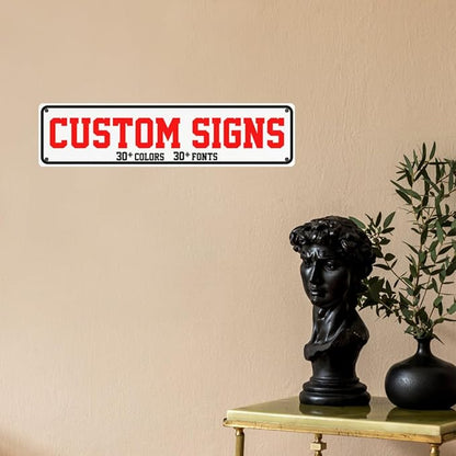 Custom Signs Outdoor，16x4inch Personalized Metal Parking Signs For Business,Intersection Signs,Road Signs,Outdoor Garden Signs,Workplace,Office,Home,Hazard Decorative Signs.