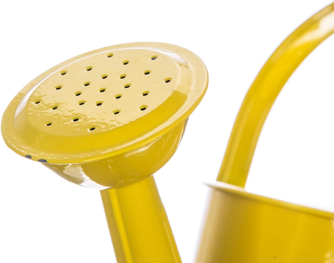 Topadorn Watering Can for Indoor Plants, Outdoor Garden Metal Watering Pot with Handle and Rosehead Modern Style, 11.4”W x 4.72”D x 8.66”H, 55 Oz.,Yellow