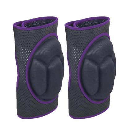 Gardening Knee Pads for Women, Mens Kneeling Pad for House Cleaning Floor Washing Work, Comfortable Knee Protector for Cleaner Gardener, Adjustable Soft Knee Pad for Kneeling on Hard Floor, Purple L (1 pair)