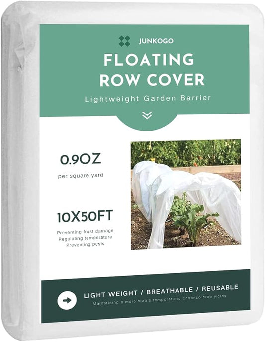 Plant Freeze Protection Cover, 10x50ft Frost Cloth Winter Garden Blanket, Floating Row Cover for Cold Weather and Shade, Perfect for Outdoor Vegetables, Trees, Greenhouse