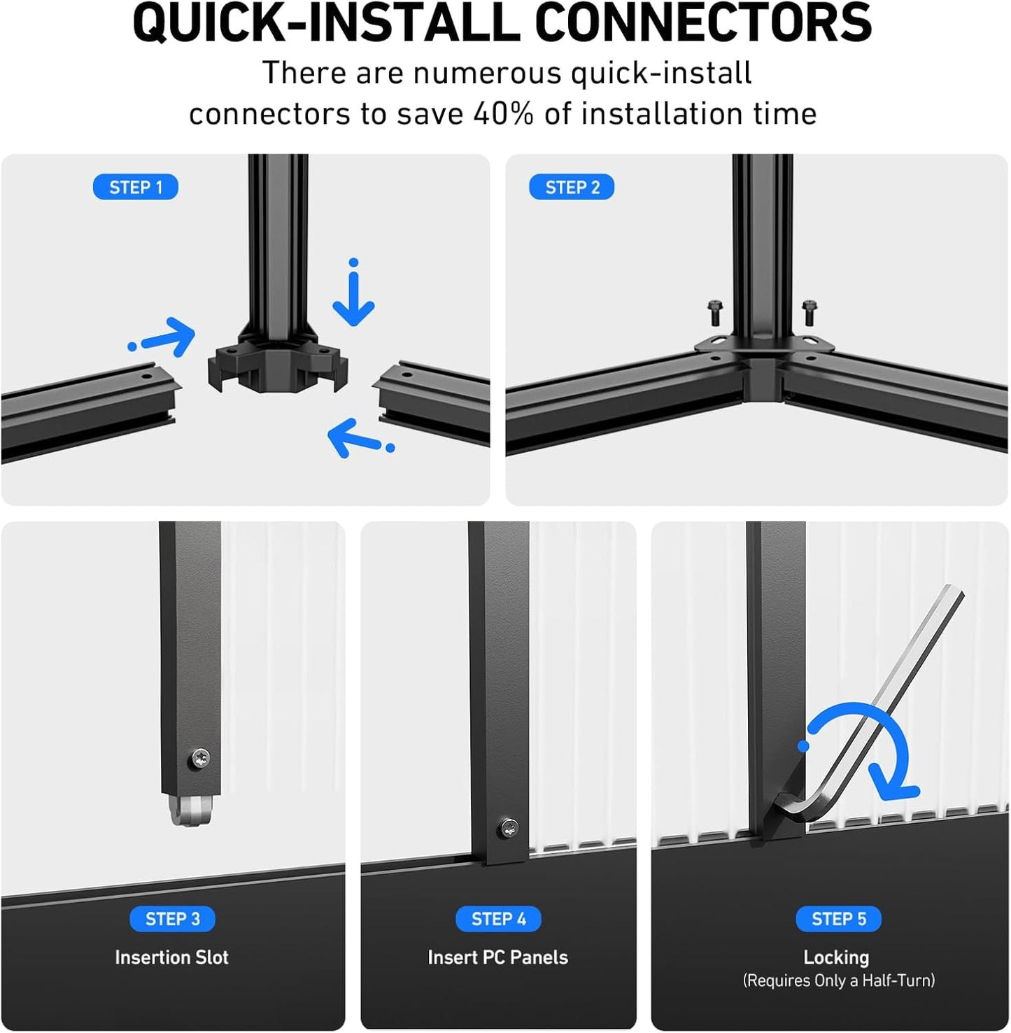 12×12FT Green Houses for Outside, Large Walk-in Greenhouses for Outdoors and Winter Garden Planting, Enhanced Aluminum Greenhouse Kit Withstands Strong Wind to Protect Vegetables or Plants