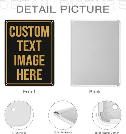 Custom Metal Signs - Personalized Signs for Office, Home, Bar - Indoor/Outdoor Use - 17"x12"