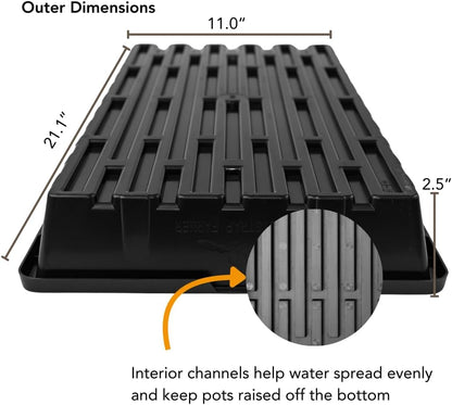 Bootstrap Farmer 1020 Trays - Extra Strength No Holes, 10 Pack, for Propagation Seed Starter, Plant Germination, Seedling Flat, Fodder, Microgreens